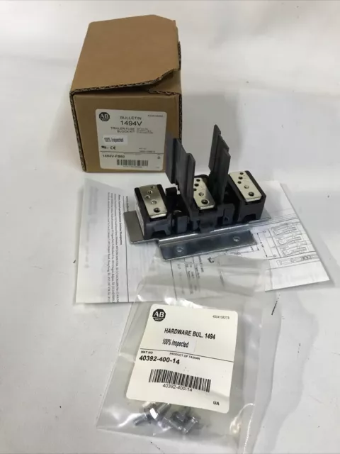 Allen Bradley 1494V-FS60 Ser D Trailer Fuse Block Kit 250V Class H, J & K 31-60A