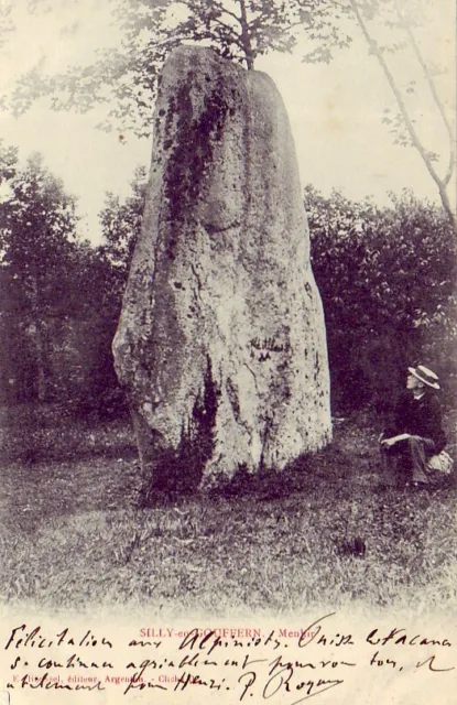 CPA 61 Normandie ORNE Le Pin au Haras Argentan SILLY-EN- GOUFFERN Menhir 1903