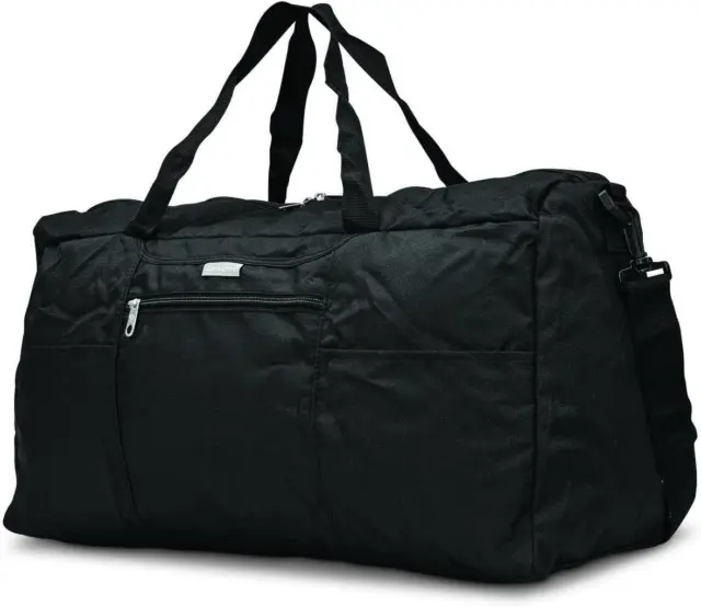 Samsonite Foldaway Packable Duffel Bag, Black, Medium