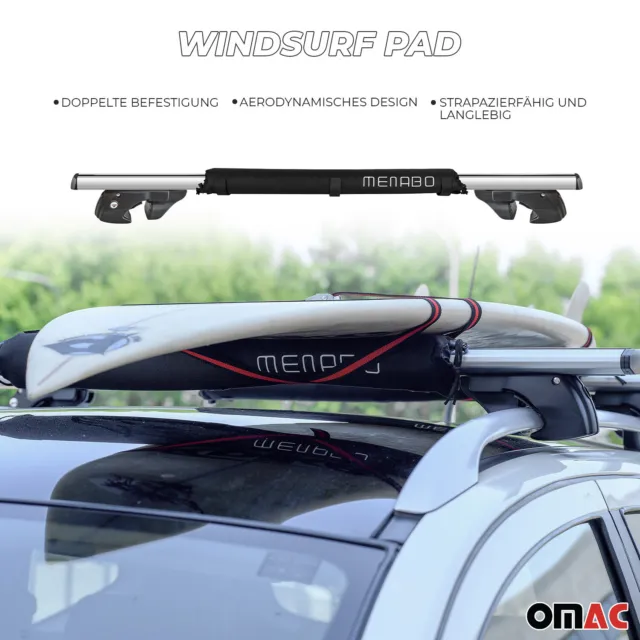 Menabo barre tavola da surf barre tetto morbido windsurf pad kayak snowboard 2x