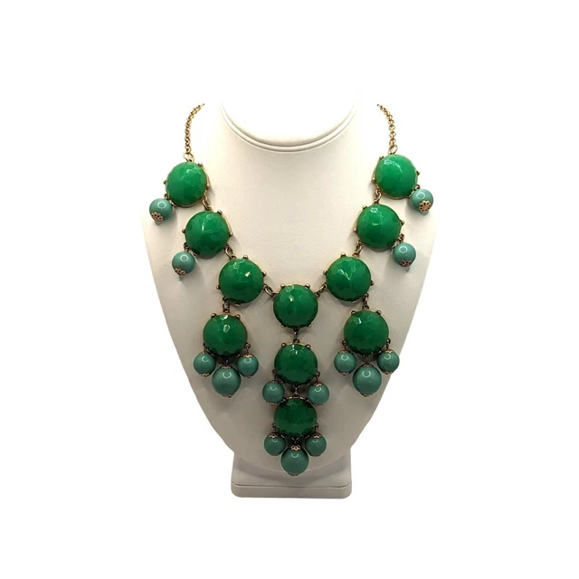 J Crew Pendant, Drop, Chunky Faceted OS Green EUC Necklace J Crew Pendant, Drop, Chunky Faceted OS Green EUC Necklace