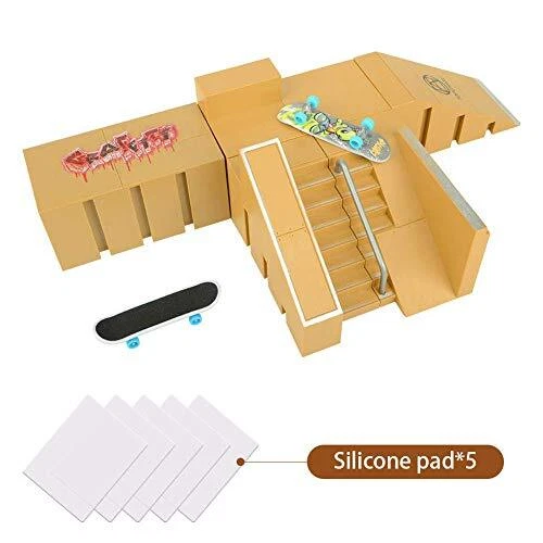 Skateboard Doigt MOMSIV Avec Rampe - Mini Skate Park Pour Enfants - Jouet Éducatif En ABS