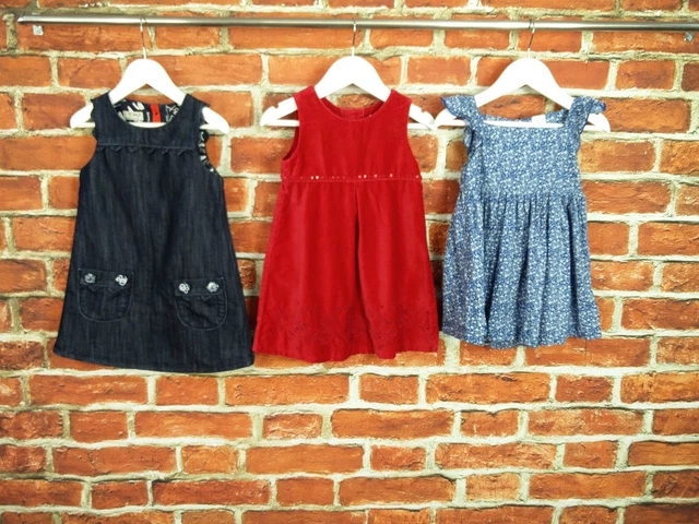 Baby Girl Bundle Age 18-24 Months Next H&M Dress Set Velour Sun Party Denim 92Cm