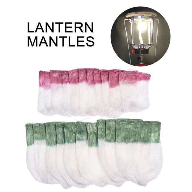 10PCS Gas Lamp Mantle 6x8cm Green Soft Inverted Mantles for Camping Gas trendy