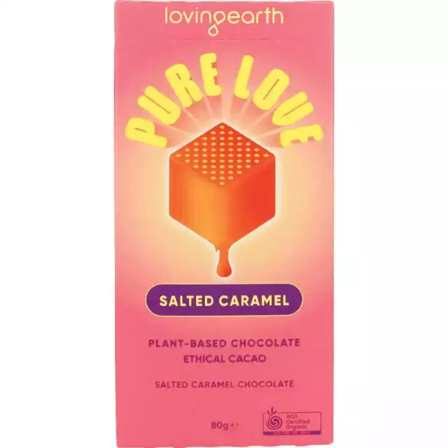 Loving Earth Organic Salted Caramel Chocolate (11x80g)