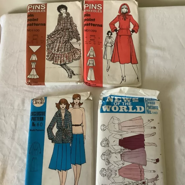 2 Vintage Pins & Needles Rare Sewing Pattern  10-16 Uncut+ 2 Others