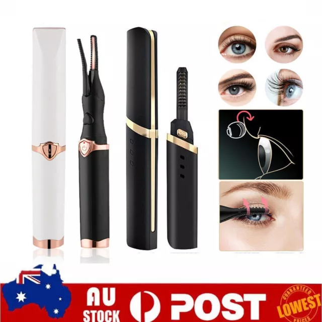 Electric Heated Curling Eyelash Eye Lash Operated Eyelash Curler Makeup Tool