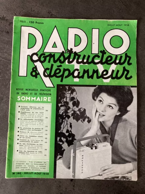 RADIO TV N°140 7-8/1958  constructeur et dépanneur  bon état   J10