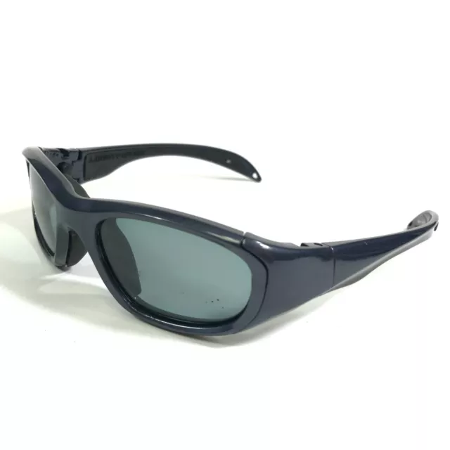 Liberty Sport Kids Sunglasses Morpheus Black Blue Square Frames with Blue Lenses