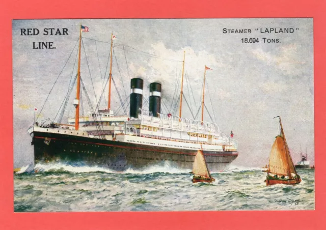 Red Star Line Steamer SS Lapland pc unused Ref Q226