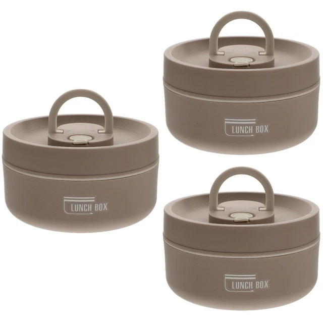 3x Scatola Bento Donna Riutilizzabile Acciaio Inox Acciaio Inox per Amici Casa