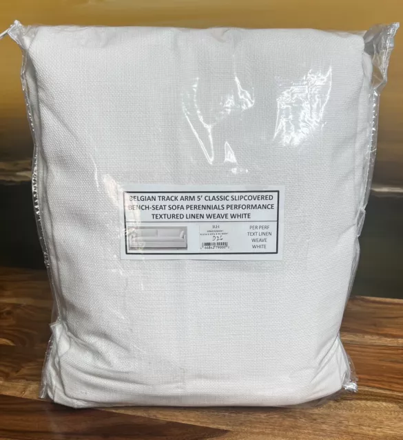 Restoration Hardware Belgian Track Arm 5' Classic Bench-Seat Sofa SLIPCOVERS NEW Restoration Hardware Belgian Track Arm 5' Classic Bench-Seat Sofa SLIPCOVERS NEW