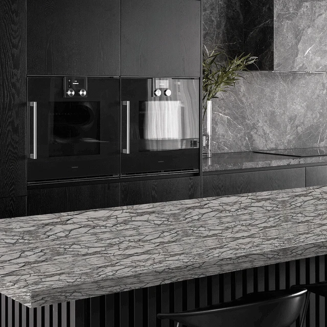 Grey Marble Wall Paper Vinyl Sticky Back Kitchen Cupboard Worktop Wrap Covering