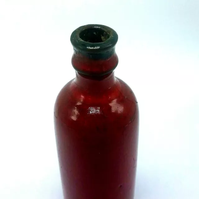 Vtg 1960s Ceramano West Germany Red Glaze Ceramic Bottle 101 2