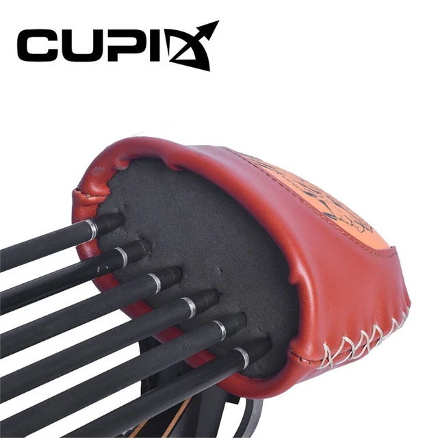 Carquois Cuir EFA Pour 3 Flèches - Modèle Cherokee - Noir, Ambidextre - Arc Long Ou Recourbé