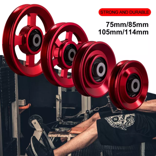 Universal Aluminum Bearing Pulley Wheel Cable Gym Fitness Equipment Sport Part