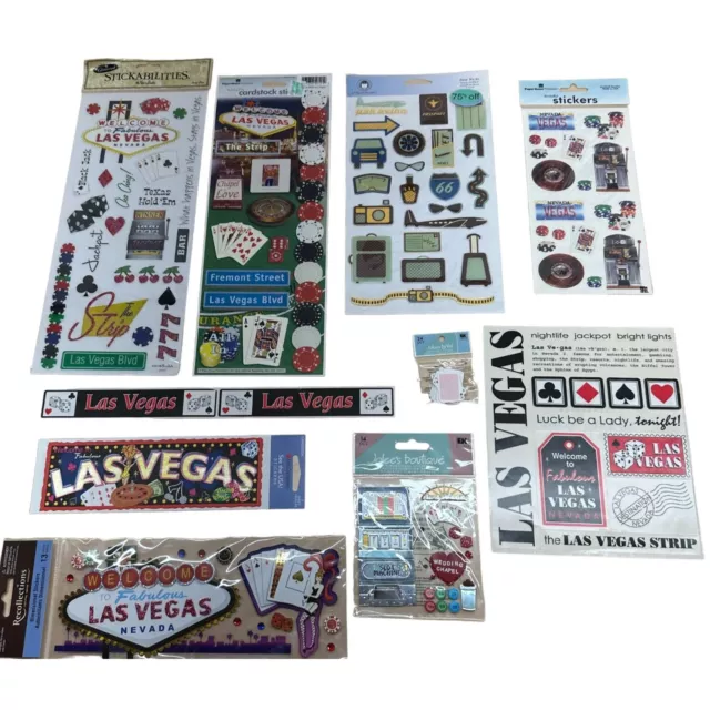 BIG LOT SCRAPBOOK Stickers Glittered Paper House SRM Davis Jolee's Las  Vegas NEW $15.00 - PicClick