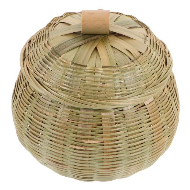 Storage Basket Desktop Bamboo Woven Storage Holder Home Storage Organizer with