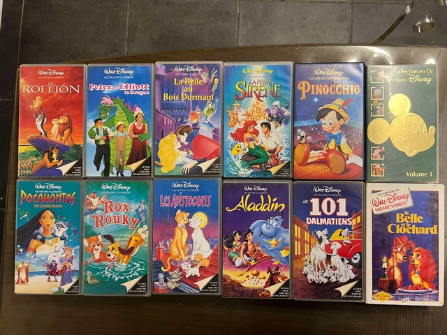 12 CASSETTE VHS walt disney tout titres en tres bon etat et complet en ...