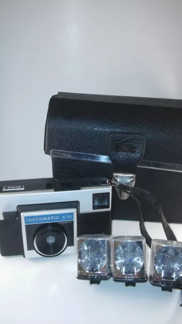Vintage Kodak Instamatic X-15 Camera - Magicube - Carry Case