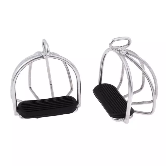 Stainless Steel Endurance Caged Stirrups Equestrian