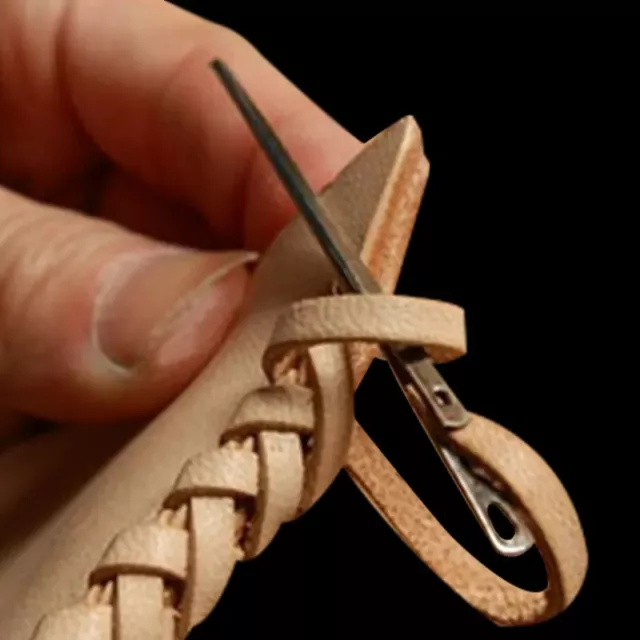 3 piezas de cuero de costura, herramienta de artesanía de cuero, aguja de tejer