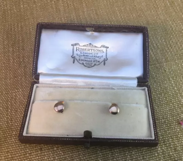 Stunning Antique Edwardian 9ct Gold Dress Shirt Studs circa 1910