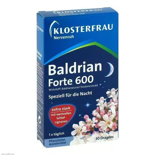 Klosterfrau Baldrian Extra Strong Natural Sleeping Aid 30 Valerian Dragees Pills