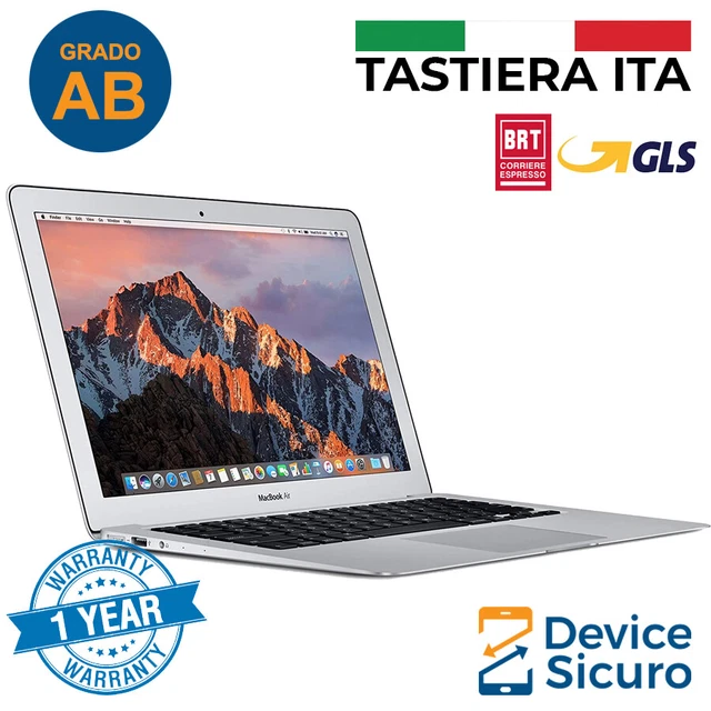 APPLE MACBOOK AIR 13" CORE i5 2015 SSD 240GB 4GB RAM RIGENERATO GRADO A/B