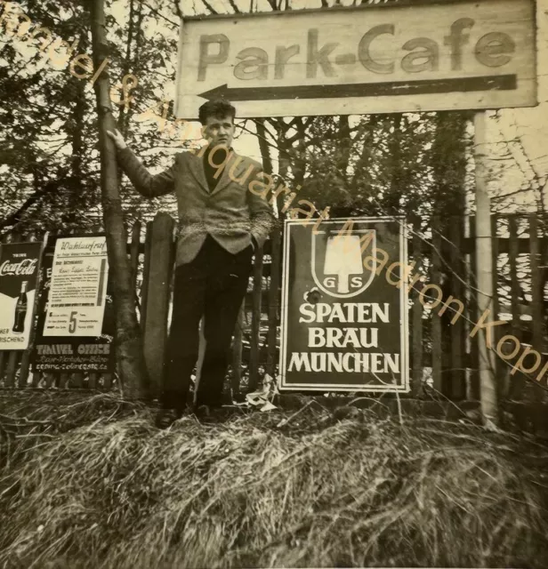 orig. Foto Schild Reklame Spaten Bräu München