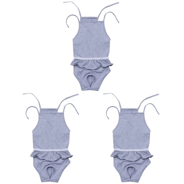 3 piezas Pantalones Período Perro Pantalones Sanitarios Mascotas Pañal Hu Femenino
