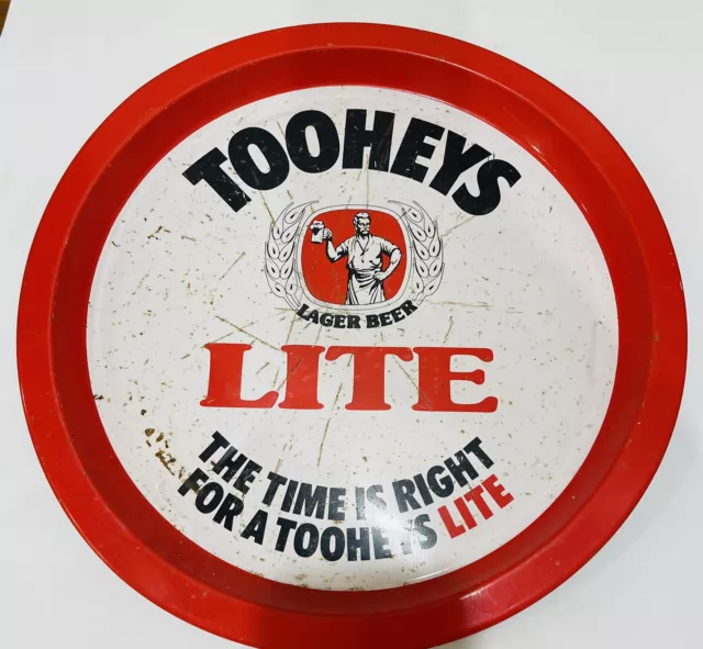 Vintage Metal beer tray Tooheys Lite - Free Post