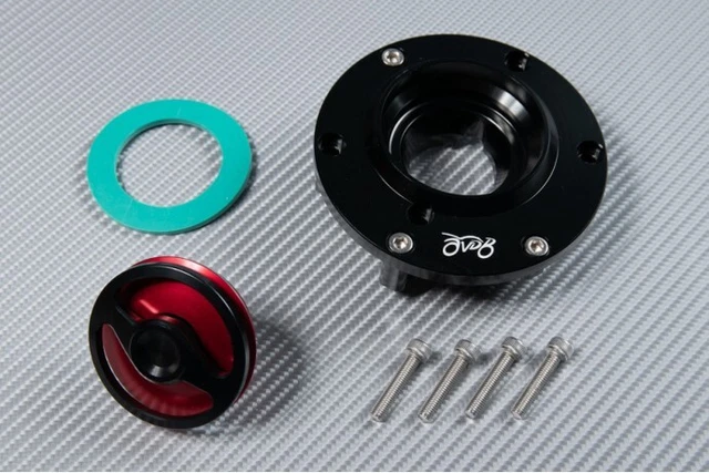 Trappe à Essence 1/4 De Tour Racing Noir - Compatible Kawasaki Z750, Z1000, ZX6R, ZX10R 2000-2005