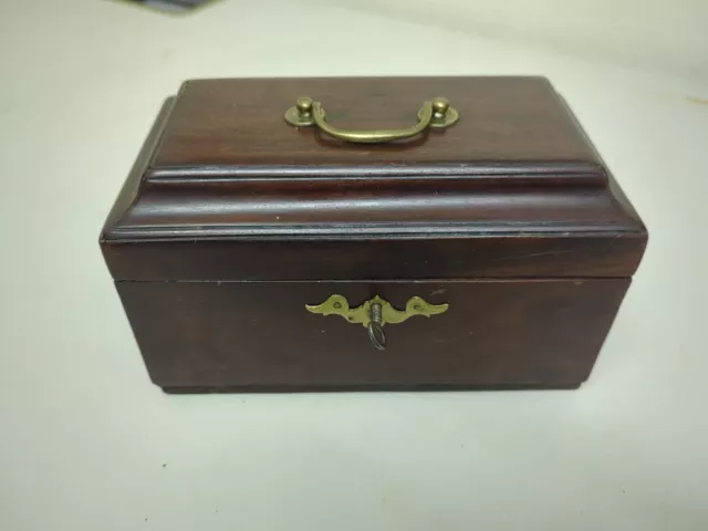 Antique Georgian Mahogany Tea Caddy c1780's