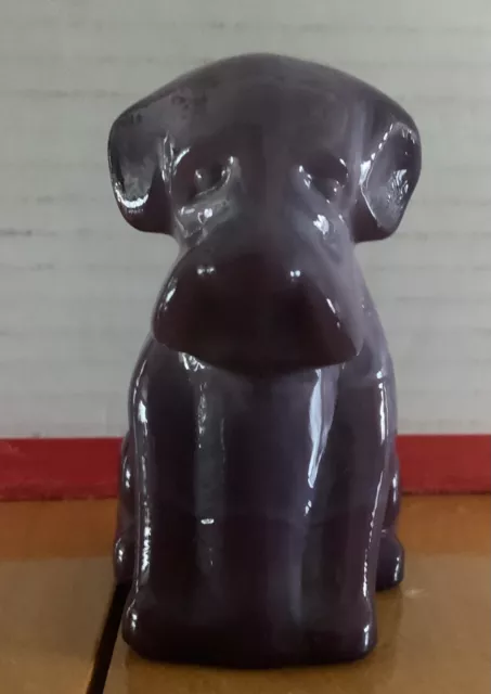 Vintage Degenhart 3” Glass Pooch Lavender Purple Lilac Slag Glass Puppy Dog