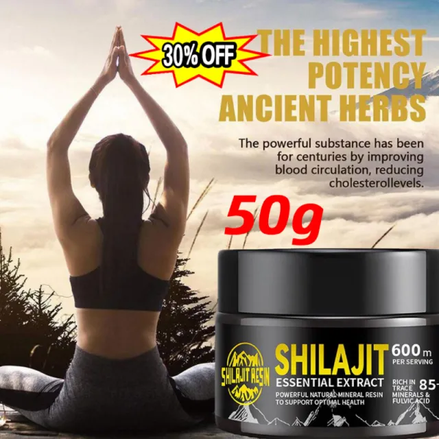 Shilajit puro del Himalaya_resina orgánica con más de 85 minerales traza y ácido fúlvico\