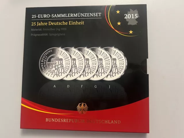 25-Euro-Sammlermünzenset 25 Jahre Deutsche Einheit