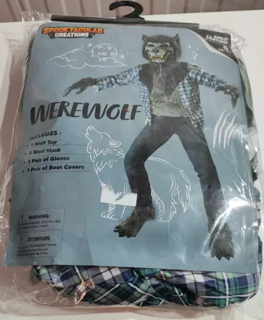 Spooktacular Creations Howling Werewolf Deluxe Kids Costume Set size small