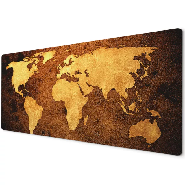 60 x 30cm Extra Large XL Desk Mouse Pad Mat Gaming Aged Paper World Map Retro