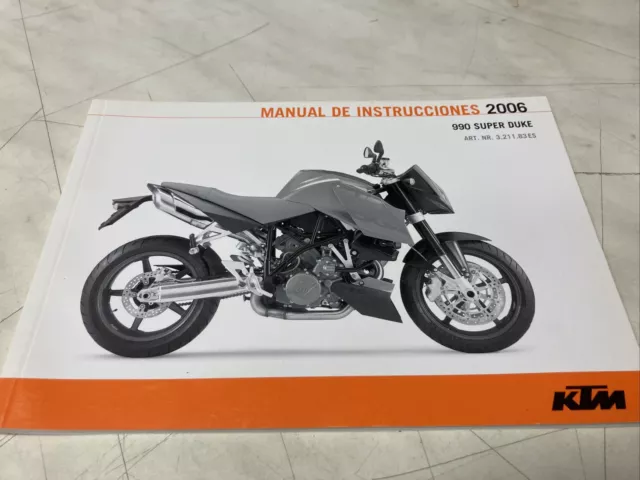 KTM 990 Super Duke 2006 Manuel utilisateur propriétaire notice espagnol