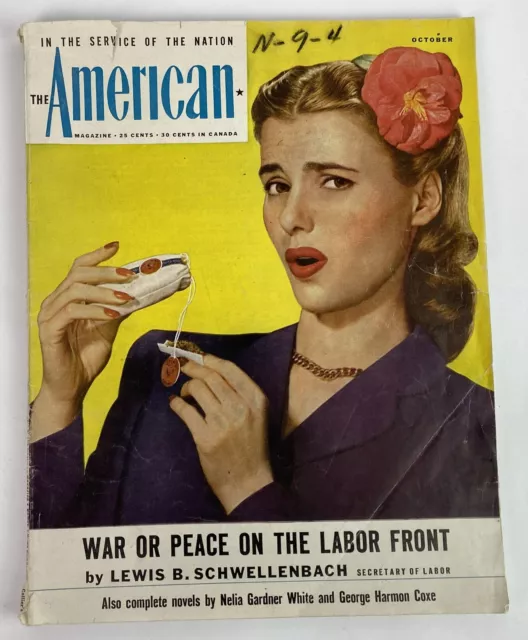 The AMERICAN MAGAZINE OCTOBER 1945 WWII HOMEFRONT