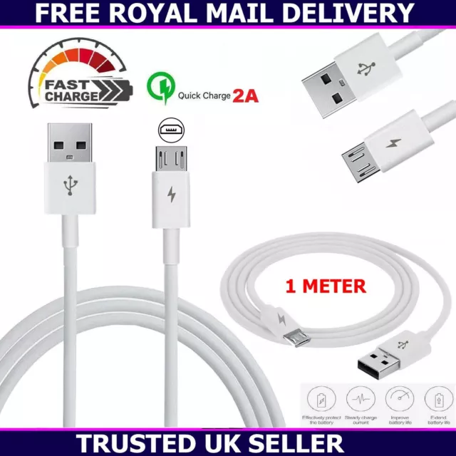 Super Fast Micro USB Charger Data Sync Cable Lead For All Android Phones & Tabs