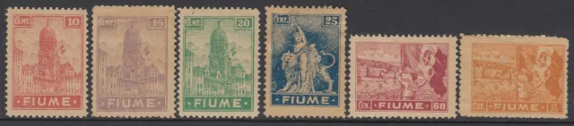 ITALY - Fiume -Paper Type A cv 300$ - Sassone n.35-38+43-44 MH*