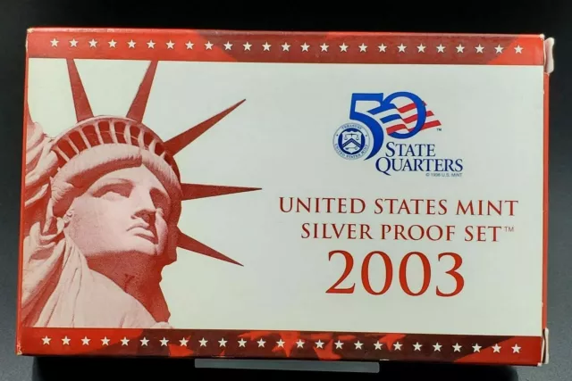 2003 S US Proof 90% Silver Coin Set OGP Combo Ship Discounts RobinsonsCoinTown