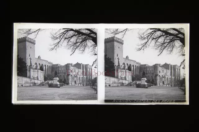 Francia Avignon Foto Placa De Vaso Estéreo Positive de Aprox. 1920