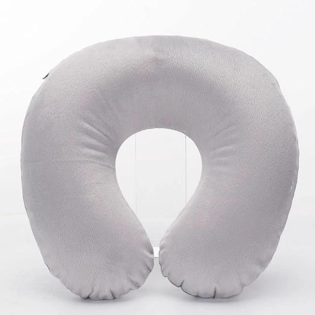 Travel U-shaped Pillow Inflatable Neck Pillow Car Head Neck Rest Air Cushion NEW 6
