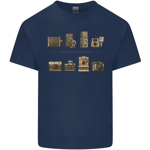 T-shirt top da uomo cotone fotocamera Evolution Photographer 3