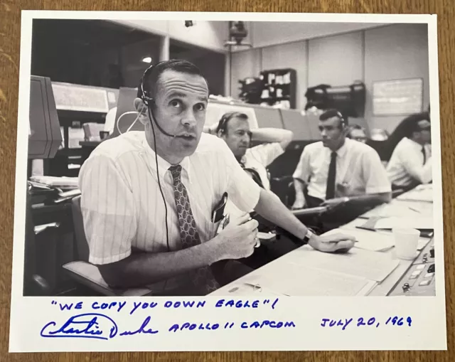 Charlie Duke Apollo 11 Capcom Signed 10 x 8 Photo *Zarelli Space LOA*