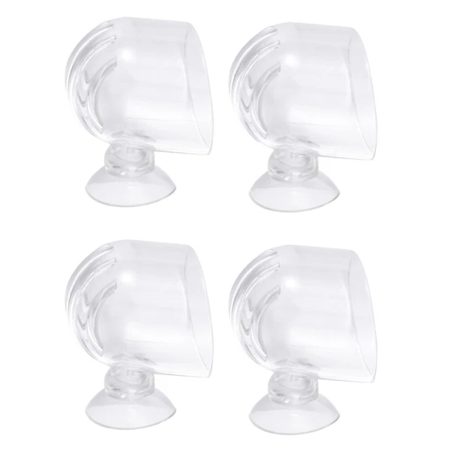 2x Futterspender Für Aquarium - Glas-Fütterungsbecher Mit Saugnapf, 1 Mm Loch