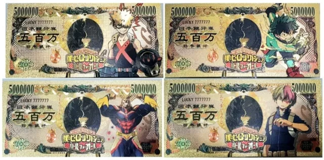 My Hero Academia Anime Japanese Style Card Yen Note AU Stock